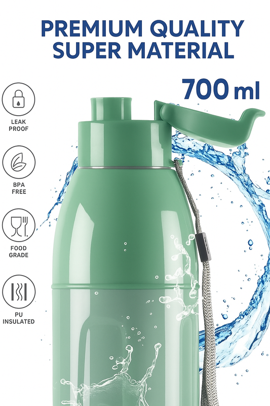 Premium Quality Insulated Water Bottle | Super Durable Material | Leak-Proof, BPA-Free, Travel-Friendly Flask for Hot & Cold Beverages – Perfect for School, Office, Gym & Outdoor Use